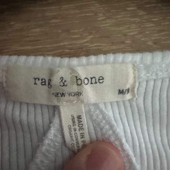 Rag and bone ribbed cropped, long sleeve tee - Picture 5 of 6